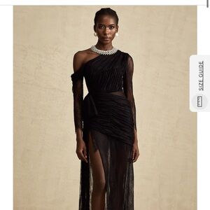 Miss Rosier Elegant Black out One-Shoulder Evening Dress
